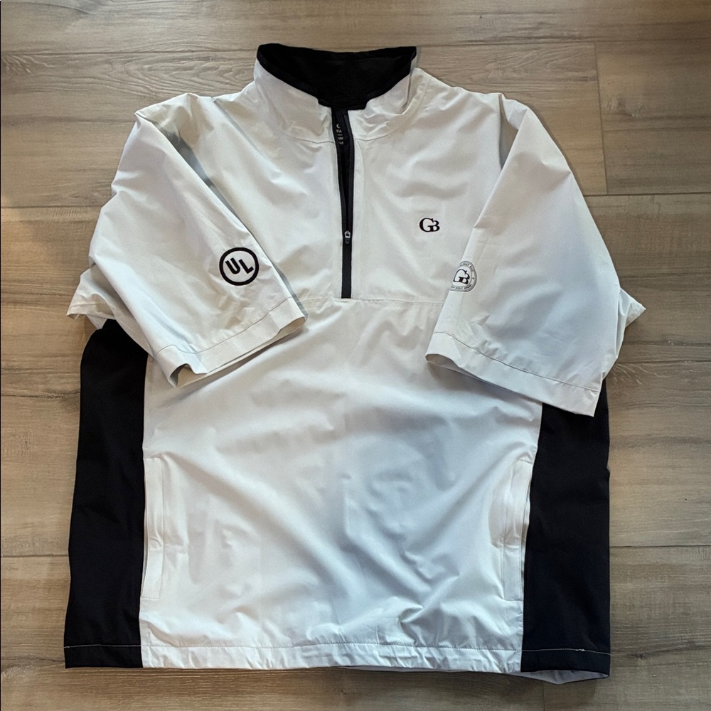 Galway Bay Men’s All Weather Golf Pullover Short Sleeve Half Zip Jacket Size L